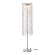 Surpars House Raindrop Crystal Floor Lamp On/Off Switch in Line,Silver