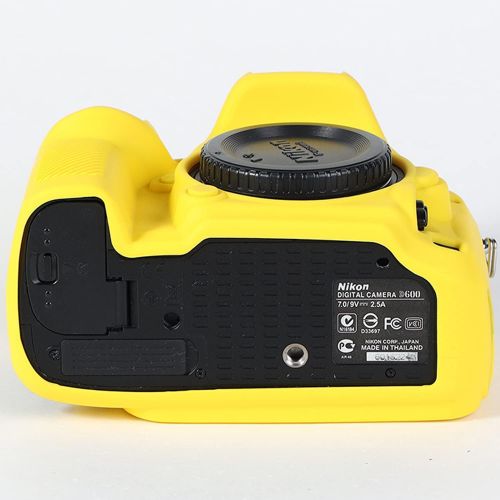  Surpassed Professional Secure Silicone Camera Cases Bag Housing Rubber Body Skin for Nikon D610 D600 DSLR Camera Protective Case (Yellow)