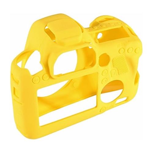  Surpassed Professional Secure Silicone Camera Cases Bag Housing Rubber Body Skin for Canon EOS 6D Digital SLR Camera Protective Case (Yellow)