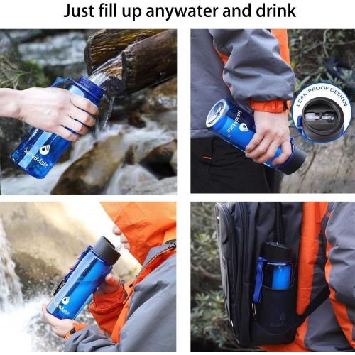  [아마존 핫딜]  [아마존핫딜]SurviMate Filtered Water Bottle BPA Free with 4-Stage Intergrated Filter Straw for Camping, Hiking, Backpacking and Travel