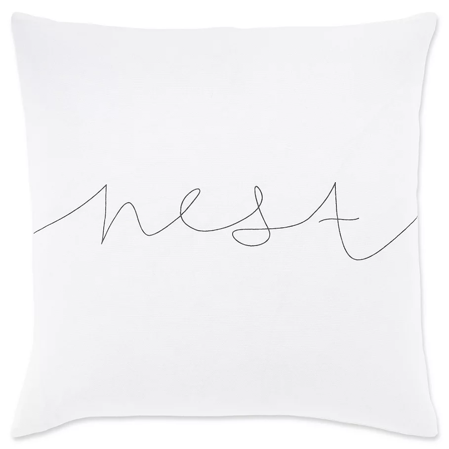 Surya Motto Novelty Square Throw Pillow