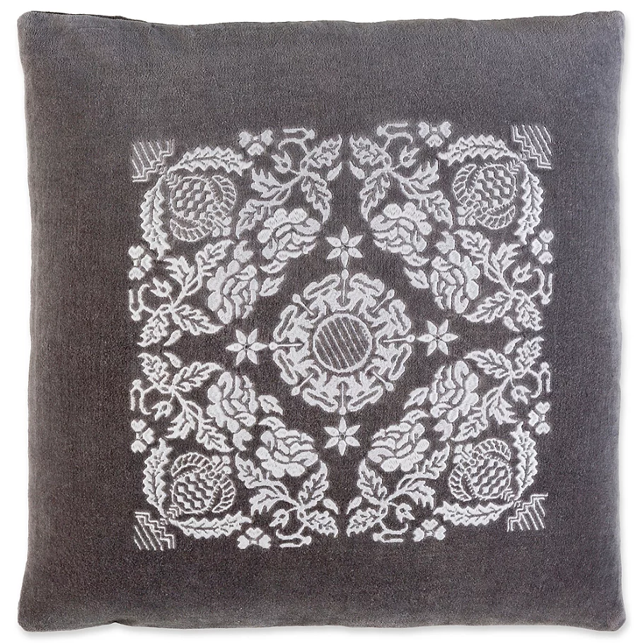Surya Smithsonian Transitional Square Throw Pillow in Grey