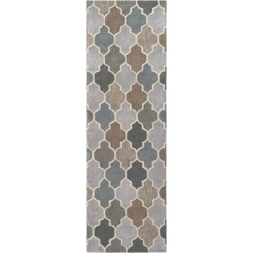  Surya Oasis OAS-1088 Transitional Hand Tufted 100% Wool Safari Tan 26 x 8 Geometric Runner