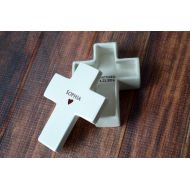 Susabellas Personalized Baptism Gift, First Communion Gift or Confirmation Gift - Cross Keepsake Box