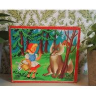 SusanLoveVintageShop Retro * Block puzzle * Little Red Riding Hood * mid century * Good vintage condition