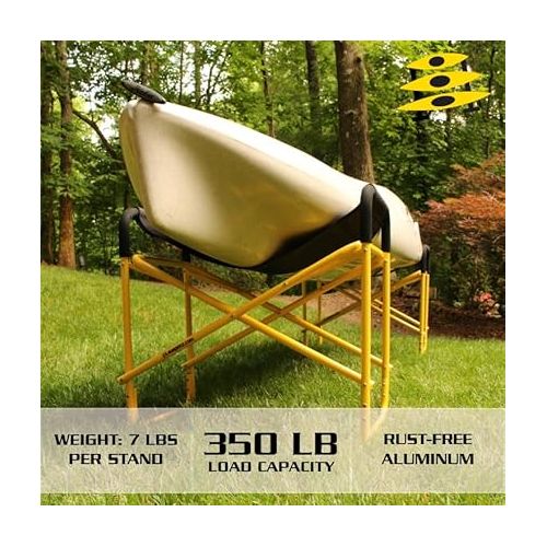  Suspenz Kayak Canoe Stands Foldable, Portable, Big Catch Super Duty Work Stations with Slings, Model (55-0130)