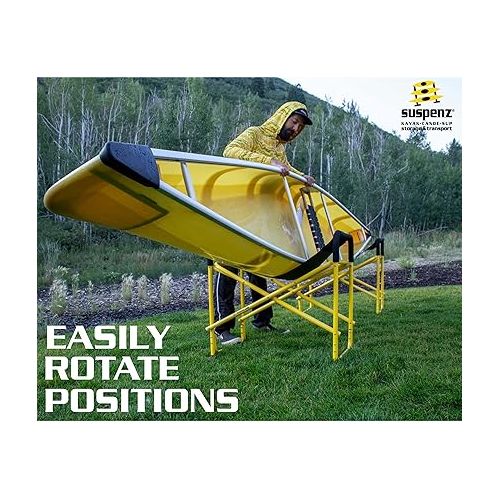  Suspenz Kayak Canoe Stands Foldable, Portable, Big Catch Super Duty Work Stations with Slings, Model (55-0130)