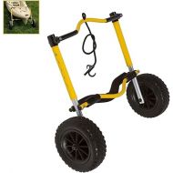 Suspenz Kayak Canoe Transport Cart, XL END Carrier Trolley with Airless Wheels, Yellow (22-0099)