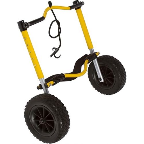  Suspenz Kayak Canoe Transport Cart, XL END Carrier Trolley with Airless Wheels, Yellow (22-0099)