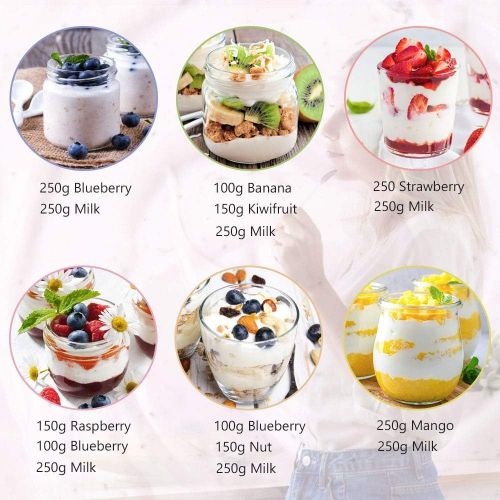  [아마존베스트]Suteck Yogurt Maker Automatic Digital Yoghurt Maker Machine with 8 Glass Greek Jars 48 Ozs (6Oz Each Jar) LCD Display with Constant Temperature Control Stainless Steel Design for Home Use