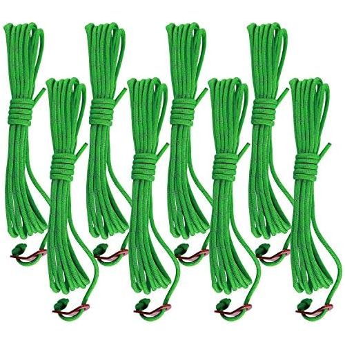  Sutekus 4mm Reflective Guy Lines with Tent Tensioner Cord Adjuster Tent Accessories Lightweight 13 Tent Guide Rope 8 Pack