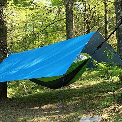  Suyi Portable Lightweight Camping Tent Tarp Shelter Mat Hammock Cover Sun Shade,Camping Equipment Essential Survival Gear,Stakes Include,with Carry Bag