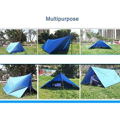  Suyi Portable Lightweight Camping Tent Tarp Shelter Hammock Cover Sun Shade Beach Picnic Mat Include Stakes and Carry Bag