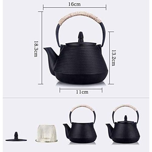  Suyika Japanese Tetsubin Tea Kettle Cast Iron Teapot with Stainless Steel Infuser (GLW-900ML)