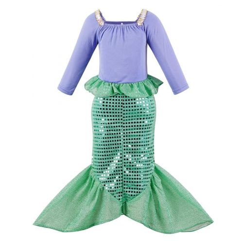  Suyye Girls Princess Mermaid Costume Sequin Ariel Dress Up