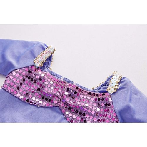  Suyye Girls Princess Mermaid Costume Sequin Ariel Dress Up