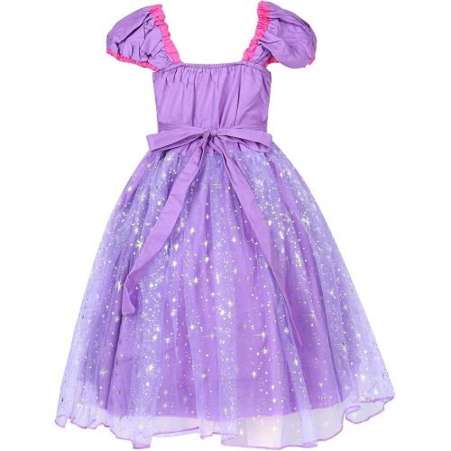  Suyye Princess Dress Costume for Little Girl Baby Shining Birthday Dress