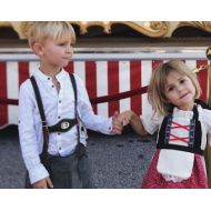 SuzannaRooks Oktoberfest Bavarian Dirndl Apron. Toddler / girl costume. Red Riding Hood costume