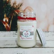SuzeesCandleCo Christmas Candles - Soy Candles - Merry Christmas Gift - Holiday Candles - Scented Candles - Christmas Decor - Christmas Gifts - Handpoured