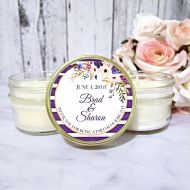 SuzeesCandleCo 12 Purple Wedding Favor - Soy Candle Favors - Wedding Favors Candles - Purple Wedding - purple and gold Wedding - Ultra Violet Wedding