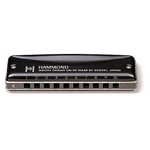  Suzuki HA-20-LF Promaster Hammond Professional 10-Hole Diatonic Harmonica, Key of F Low