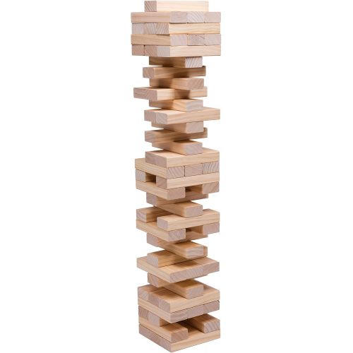  Svan Giant Tumbling Stacking Game- 60pc Jumbo Set w Heavy-Duty Carrying Bag- Outdoor Wood Tower Builds Up to 5 Feet Tall- Great Toppling Block Activity for Game Night- Fun Lawn Party Ga