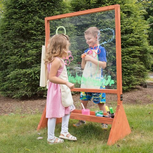  Svan Double Sided IndoorOutdoor Plexiglass Art Easel (21 x 36 x 51 in) - Easy to Clean, Kids Can Draw or Paint from Both Sides