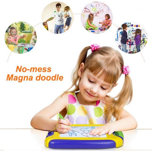  [아마존베스트]Svance Magnetic Doodle Board, Colorful Drawing Board, Erasable Sketching Pad for Kids, Toys for Writing Painting and Learning (Travel Size)
