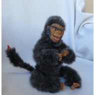 /SvarogCelestial Monkey (Poseable) - OOAK Polymer Clay fur Doll Plush fantasy toy sculpt monster art role playing animal pose art doll