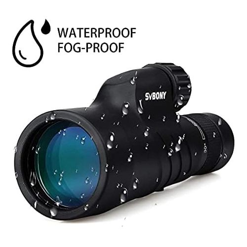  [아마존베스트]Svbony SV45 Monocular 10-30x50 Zoom Monocular HD Waterproof Bak4 Prism FMC Optics Monocular for Hunting, Travel, Hiking, Bird Watching, Archery, Target Shooting