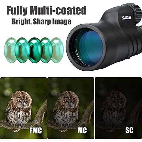  [아마존베스트]Svbony SV45 Monocular 10-30x50 Zoom Monocular HD Waterproof Bak4 Prism FMC Optics Monocular for Hunting, Travel, Hiking, Bird Watching, Archery, Target Shooting