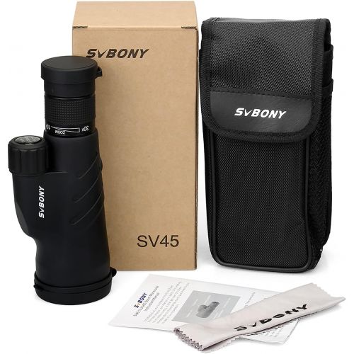  [아마존베스트]Svbony SV45 Monocular 10-30x50 Zoom Monocular HD Waterproof Bak4 Prism FMC Optics Monocular for Hunting, Travel, Hiking, Bird Watching, Archery, Target Shooting