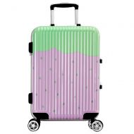 Sviper-bag Lightweight Suitcase Two Color Raindrop 20 Inch 24 Inch Suitcase Suitcase Girl Series Suitcase Travel Suitcase (Color : Purple)