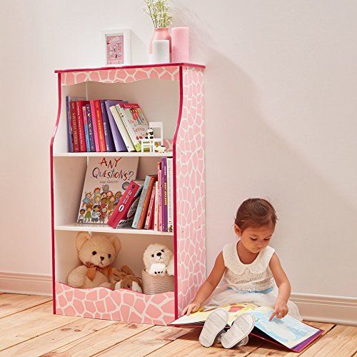  Svitlife Kids - Fashion Prints Giraffe 2-Shelf Bookshelf Shelf Bookshelf 2 Bookcase Storage Wood Furniture Book New And Organizer