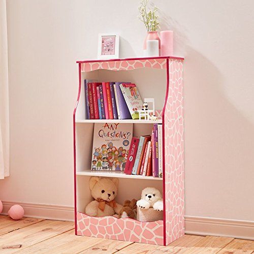  Svitlife Kids - Fashion Prints Giraffe 2-Shelf Bookshelf Shelf Bookshelf 2 Bookcase Storage Wood Furniture Book New And Organizer