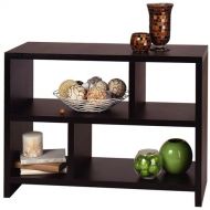 Svitlife Modern 2-Shelf Bookcase Console Table in Espresso Black Wood Finish Bookcase Shelf Storage Bookshelf Wood
