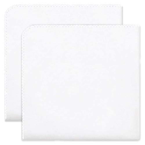  SwaddleDesigns Ultimate Swaddles, Set of 2, X-Large Receiving Blankets, Made in USA Premium Cotton Flannel, Pure White with White Trim (Moms Choice Award Winner)