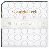 SwaddleDesigns Ultimate Swaddle, X-Large Receiving Blanket, Made in USA, Premium Cotton Flannel, Georgia Institute of Technology, Georgia Tech (Moms Choice Award Winner)
