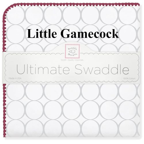  SwaddleDesigns Ultimate Swaddle, X-Large Receiving Blanket, Made in USA Premium Cotton Flannel, University of South Carolina, Little Gamecock (Moms Choice Award Winner)