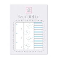 SwaddleDesigns SwaddleLite, Set of 3 Cotton Marquisette Swaddle Blankets, Premium Cotton...