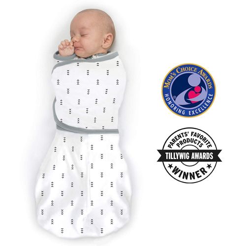  SwaddleDesigns Omni Swaddle Sack with Wrap and Arms Up Sleeves and Mitten Cuffs, Tiny Arrows,...