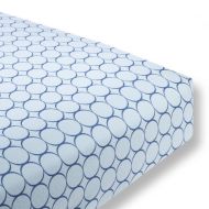 SwaddleDesigns Swaddle Designs Fitted Crib Sheet - Pastel with Mod Circles-True Blue