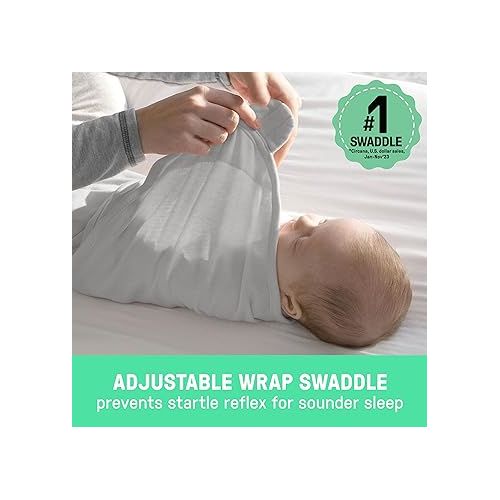  SwaddleMe by Ingenuity Original Swaddle - Preemie Size, Up to 7 Pounds, 1-Pack Baby Swaddle Blanket Wrap