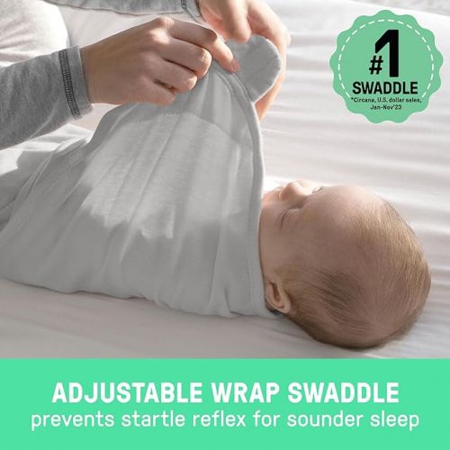  SwaddleMe by Ingenuity Original Swaddle - Size Small/Medium, 0-3 Months, 3-Pack (Over The Rainbow)