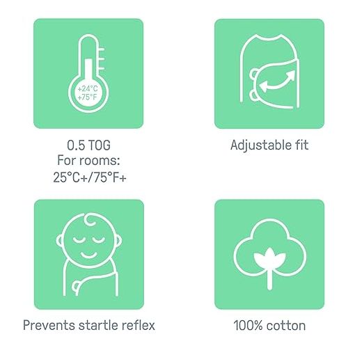  SwaddleMe by Ingenuity Original Swaddle with Easy-Change, 100% Cotton, Improves Sleep & Calms Startle Reflex, 3-6 Months, 3-Pack - Mountaineer