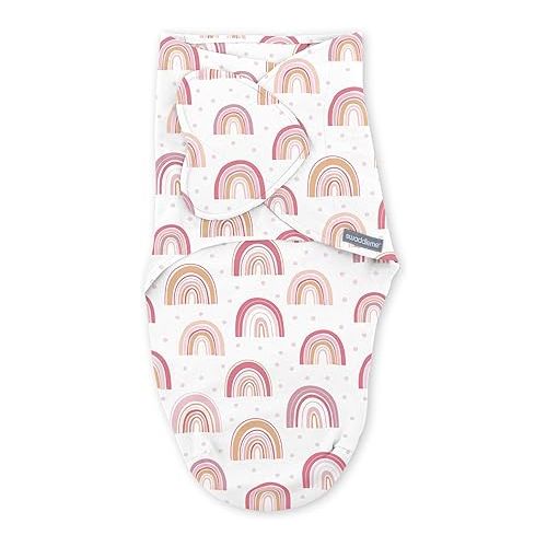  Ingenuity SwaddleMe Monogram Collection Swaddle, 3-Pack, for Ages 0-3 Months - Rainbow