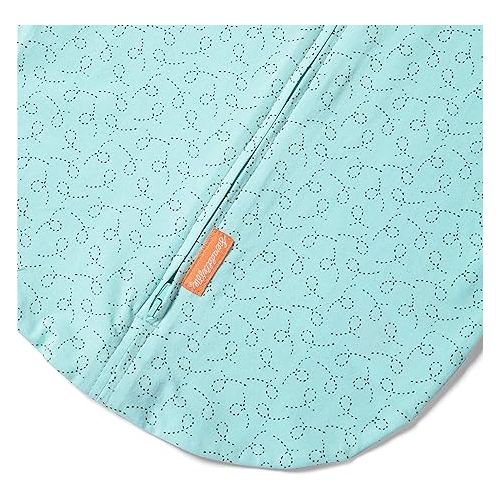  SwaddleMe by Ingenuity Compression Swaddle Pod, Two-Way Zipper for Easy Changes, Improves Sleep & Calms Startle Reflex, 0-2 Months, 2-Pack - Little Bees