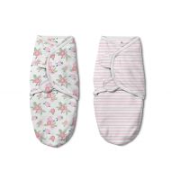 SwaddleMe Original Swaddle Luxe Edition with Easy Change Zipper 2-PK - Watercolor Floral (SM)