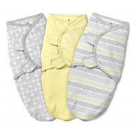 SwaddleMe Original 3 Piece Swaddle, Yellow Stripe, Small (0-3 Months, 7-14 lbs)