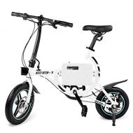 Swagtron SwagCycle EB-1 Classic Lightweight Aluminum Folding eBike with High-Torque 250W Motor and Dual Disc Brakes; Electric Bike with Pedal-Assist and Swappable Bike Seats